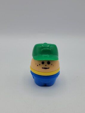 VTG 1980s Fisher Price Little Tikes Toddle Tots Green Hat Boy Figure